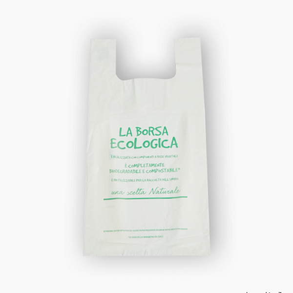 Buste shopper Biodegradabili e Compostabili Bianche